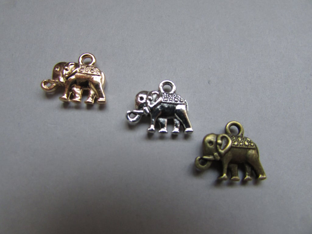 Elephant Jewellery Charm x 2