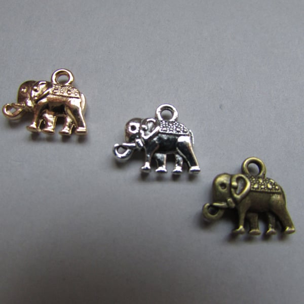 Elephant Jewellery Charm x 2