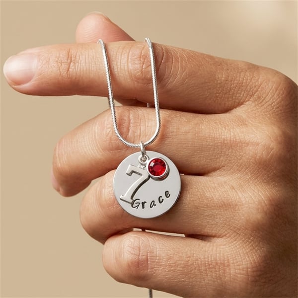 7th Birthday Gift - Personalised Necklace - Daughter Sister Granddaughter Niece