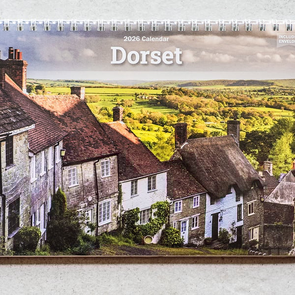 2026 A5 Wall Calendar Dorset English landscapes countryside coastal views UK    