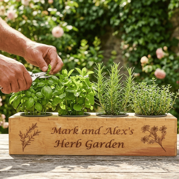 Personalised Herb Garden Planter - Custom Kitchen Herb Pot