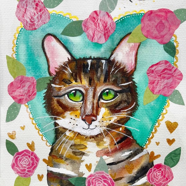 Pussycat and Roses Illustration