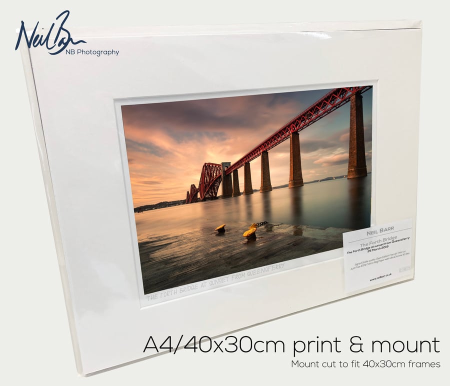 The Forth Bridge Queensferry Scotland - A4 (40x30cm) Unframed Print