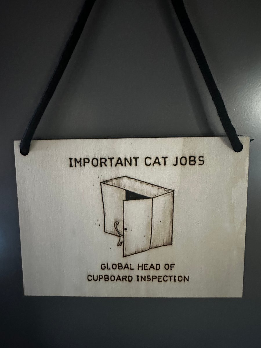 Cat Jobs Laser Etched Sign: Global Head of Cupboard Inspection