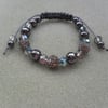 Crystal Sparkle and Haematite Macrame Style Bracelet