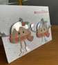 Handmade "Make Way for Christmas" Figgy Pudding Card – Double Character Design - Image 2