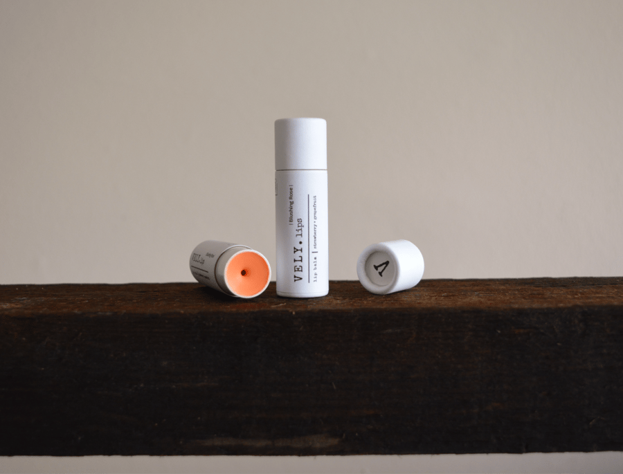 "Blushing Rose" Natural Vegan Tinted Lip Balm With Strawberry Oil and Grapefruit