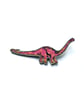 Amazing statement pink Spotty Diplodocus dinosaur Resin Brooch by EllyMental - Image 1