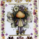 Fairy Princess - Hand Crafted Decoupage Greeting Card - Blank - 3263