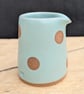 Spotty seafoam green diddy jug (toasted)