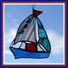 Sailboat Stained Glass Suncatcher