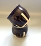 Handmade Ceramic Espresso Cup: Dark Chocolate Art Deco Design, Espresso or Shot. - Image 3