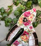 Mosaic Moon Gazing Hare, Made with Vintage china, Ceramic Mosaic Art - Image 3