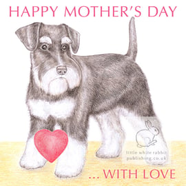Alice the Miniature Schnauzer - Mother's Day Card