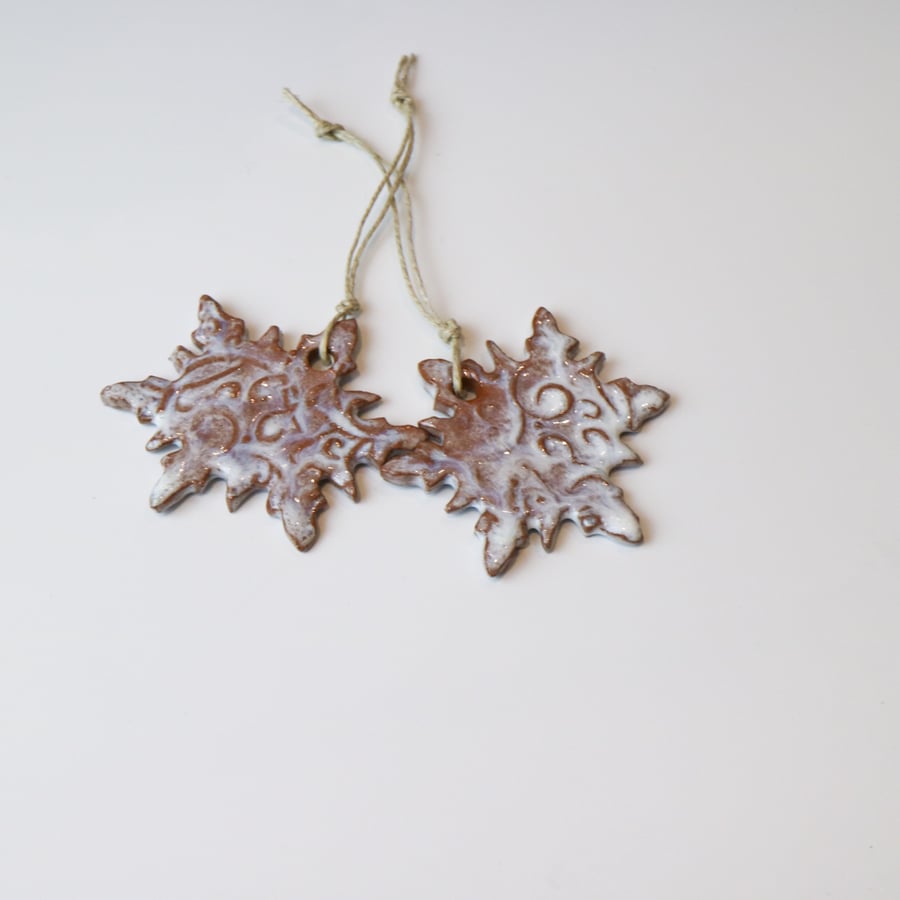 Snowflake Ceramic Tree Decoration