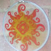 Suncatcher - Sun burst with Celtic Knot in centre - Medium