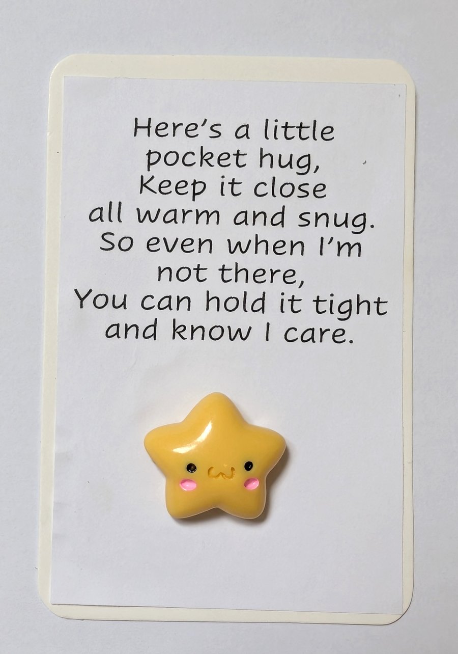 Pocket hugs - star with a face
