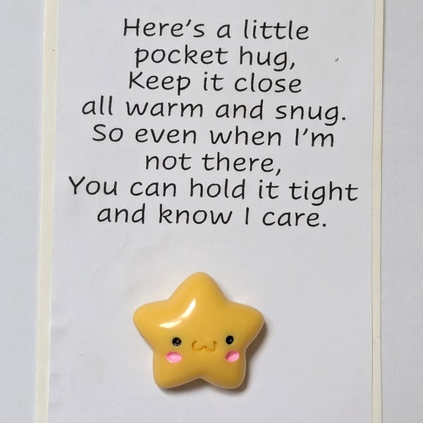 Pocket hugs - star with a face