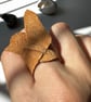 Upcycled Leather Hugging Bird Ring & Mantra Pouch - Image 6