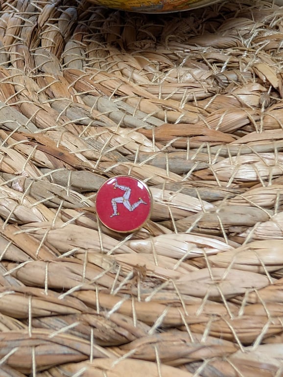 Isle of Man Flag Map Pin – UK Travel Map Push Pin for Wooden Maps, Isle of Man