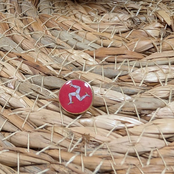 Isle of Man Flag Map Pin – UK Travel Map Push Pin for Wooden Maps, Isle of Man