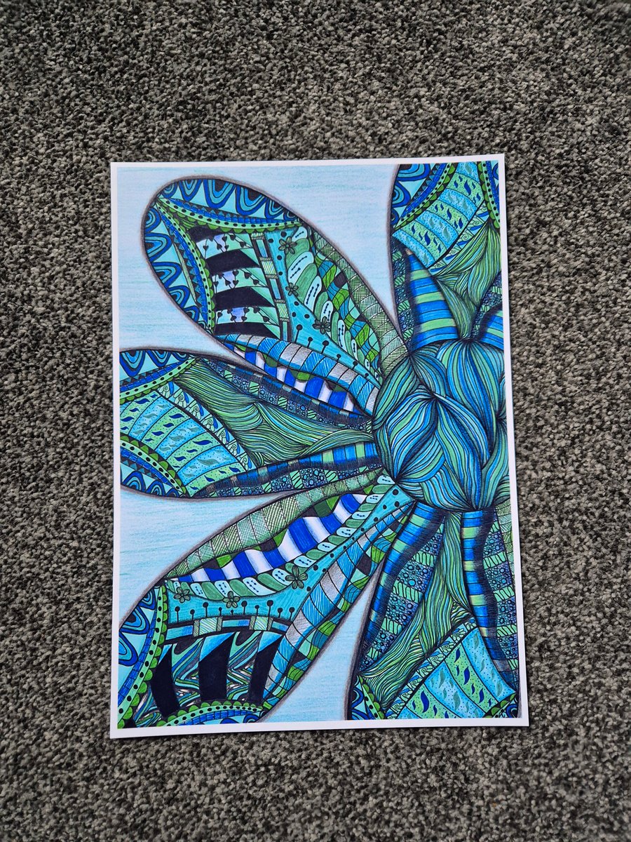 Abstract Art Print - A4 Unframed Flower Pattern Art - Bloom In The World