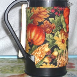 Autumnal fruit and flowers cafetiere wrap 
