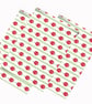 Hand Drawn Pink Rose & Green Striped Wallpaper, 1 12th Scale Dolls House A4  - Image 3