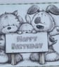 Happy Birthday Grandad cute dog, cat and bunny card - Image 2