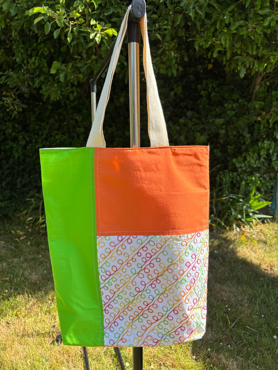 Patchwork orange bag