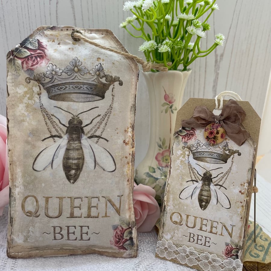 Queen Bee Lavender Sachet, Gift Tag and Glassine Bag PB3