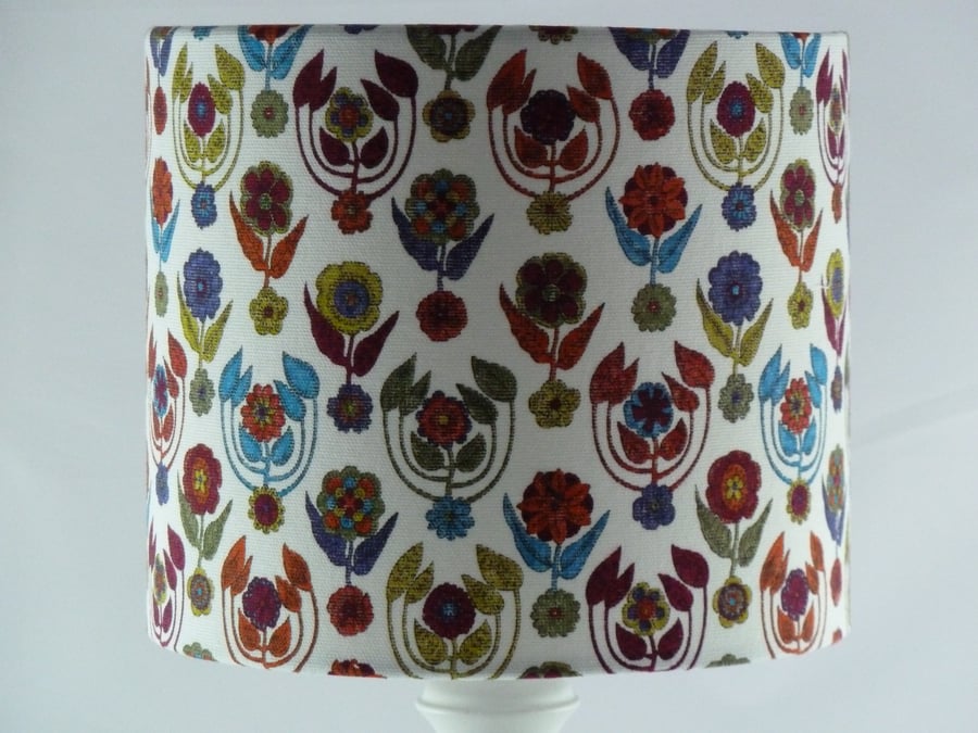 Liberty fabric covered lampshade 