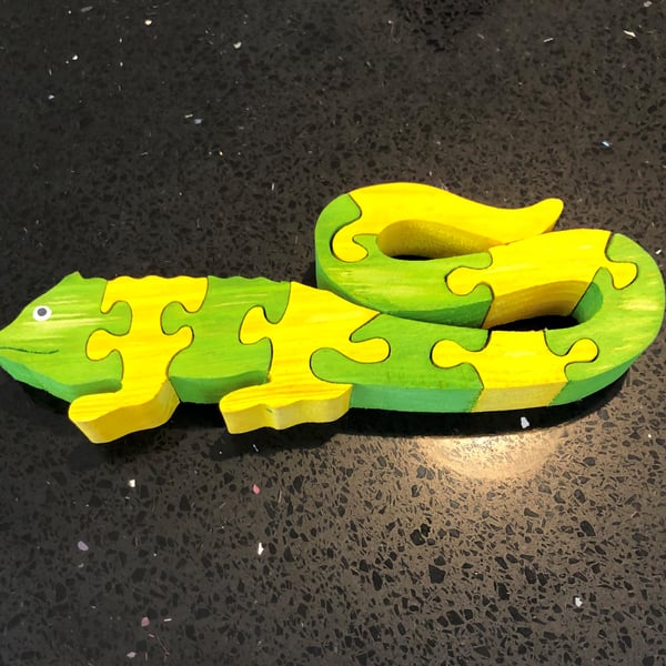 3D Wooden Lizard Puzzle