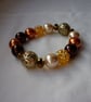 BROWN, COPPER AND GOLD BRACELET.  813 - Image 4