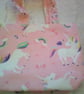 Unicorns and Rainbows on a Pale Pink Background Fabric Handbag - Image 5