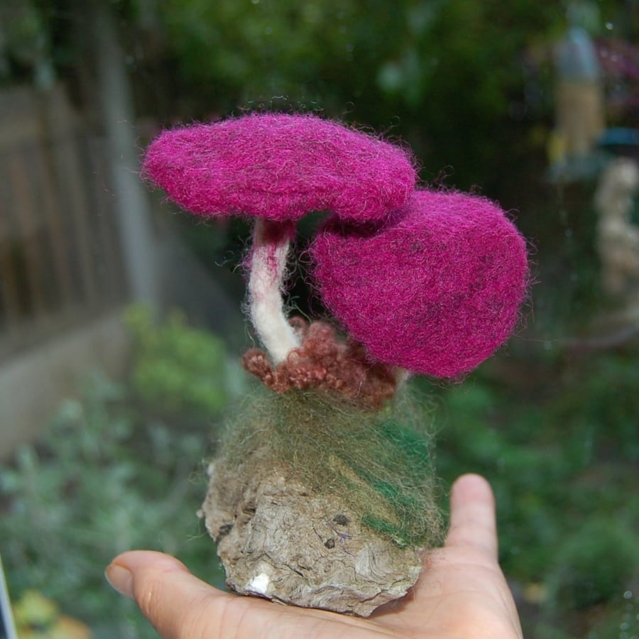 Mushroom Room Decor, Autumn Decoration,  Needle felt 