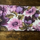 Vintage Barkcloth - Purple Daisies