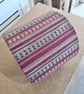Handmade Aztec Style Red and Orange Striped Bohemian Fabric Lampshade - Image 3