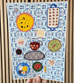 Portuguese Food Ilustration Print, Dinner Table Wall Art, Kitchen Decor