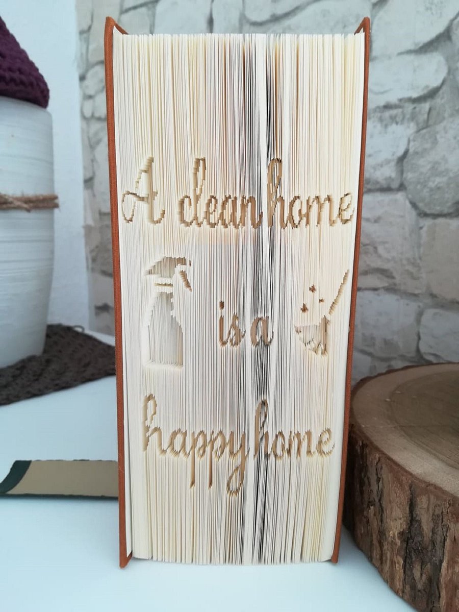 A clean home CUT & FOLD Book Folding Pattern - EMAILED PDF PATTERN