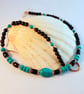 Turquoise & Tiger Ebony Necklace - December Birthday, Anniversary, Gifts For Her - Image 6