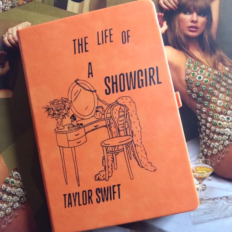 The Life of a Showgirl Taylor Swift inspired A5 notebook