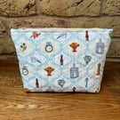 Bridgerton Style Quilted Fabric Makeup Bag