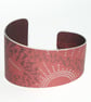 Flock of birds cuff - orangey red