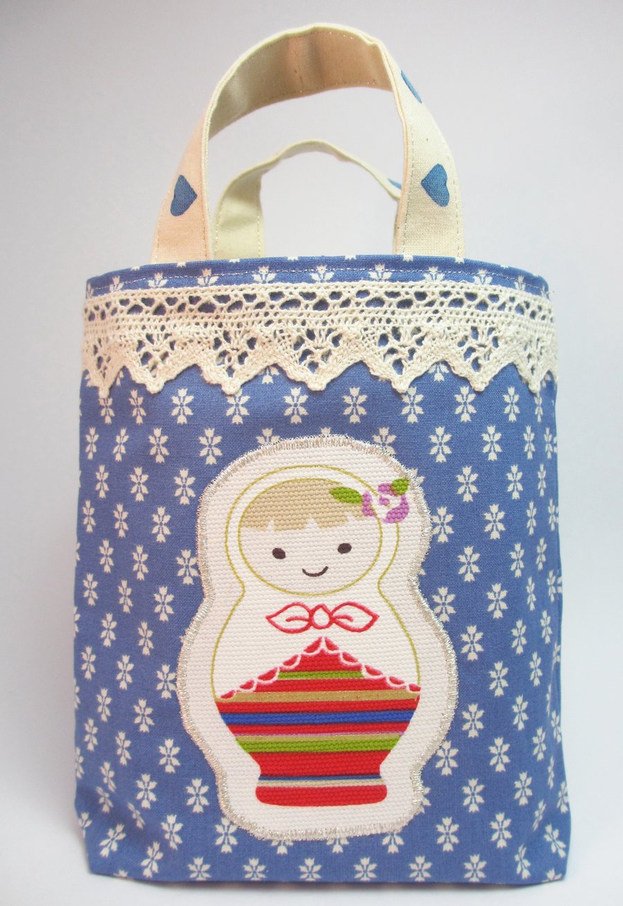 Gorgeous Russian Doll Handmade Gift Bag