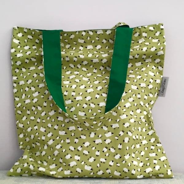 Spring lamb tote bag and pouch.