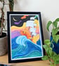 Goldfish Ship A4 Art Print - Image 1