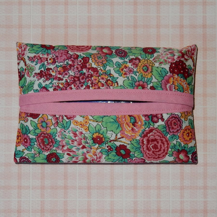 Pocket tissue holder - Liberty print pink