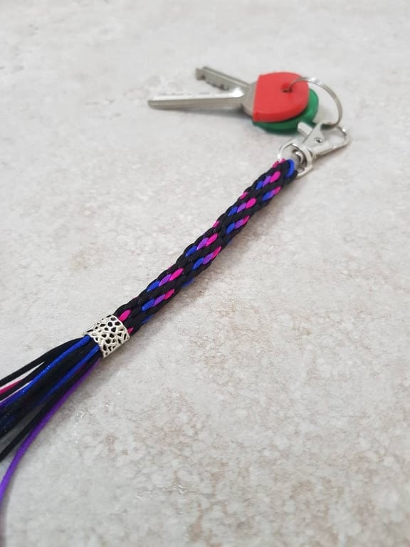 Bisexual flag Keyring, Bisexual Keychain, Bi Pride gifts