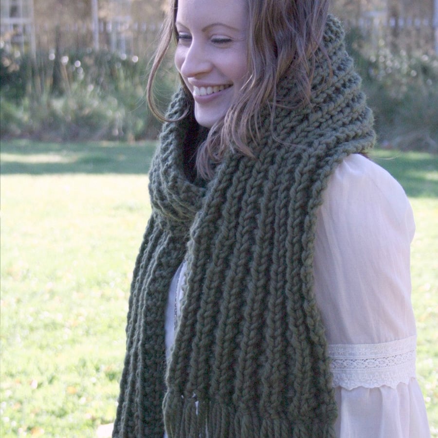 chunky wool scarf pattern